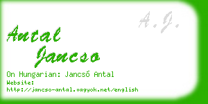 antal jancso business card